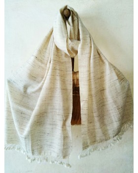 Wool and fine tussar stole. 